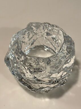 Kosta Boda Snowball Glass Votive Candle Holder